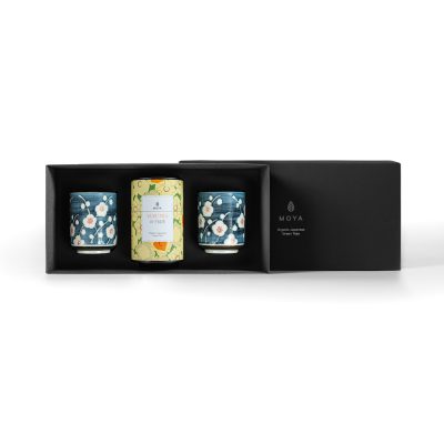 Blatttee & 2 Sogen-Becher Set